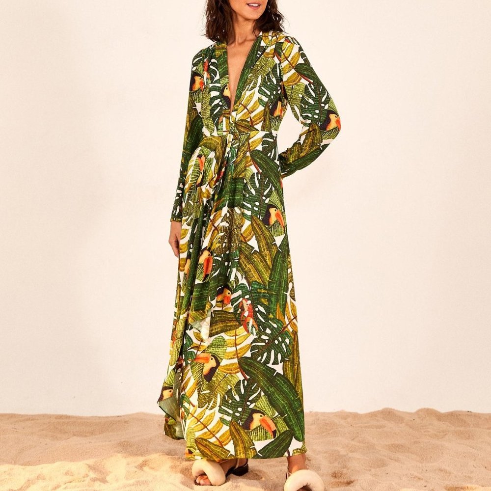 farm rio paradise forest maxi dress